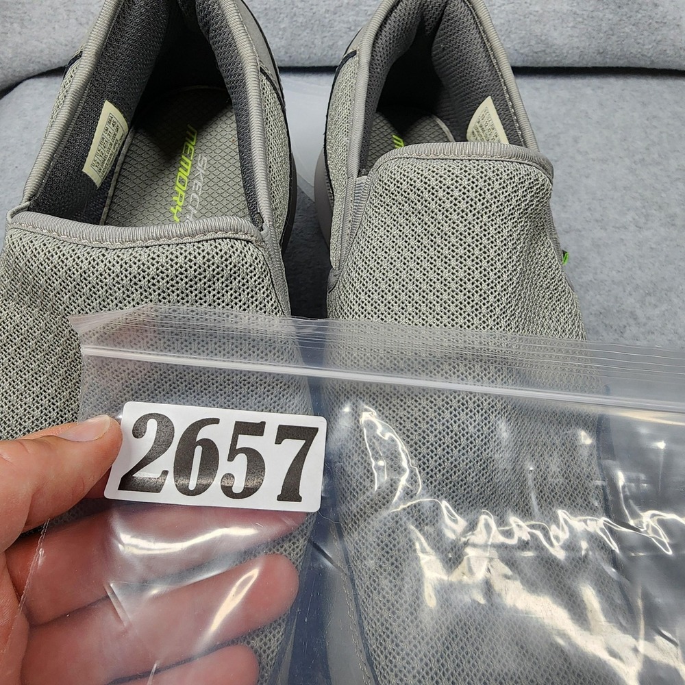 Skechers D'Lites Shoes Mens Size 13 Gray Slip On Memory Foam Casual Comfort - Picture 11 of 11